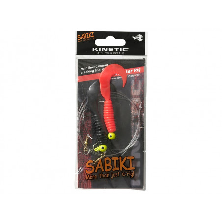 Sabiki Loaded Twister UV Rig - Orange/Black 0,40mm