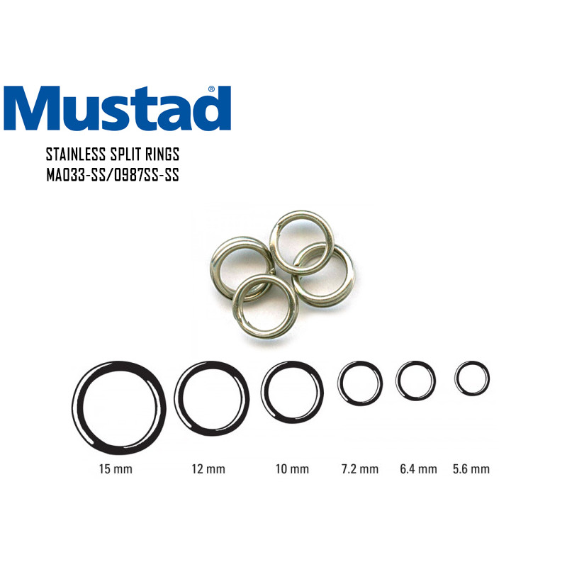 Mustad Stainless Split Rings