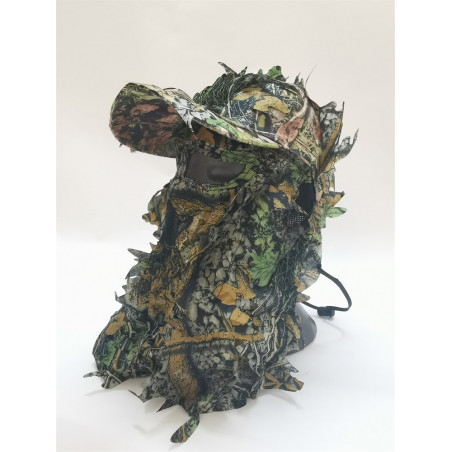 Løv Camo Cap m/ansiktsmaske