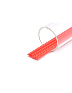 Plastic tube 3,0mm 5-pack Red