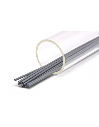 Plastic tube 3,0mm 5-pack Grey