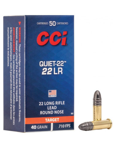 CCI 22LR Quiet LRN 40grs.