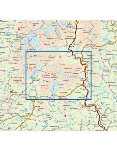 Turkart - Setesdal Vesthei Nord