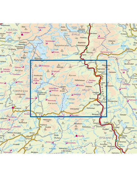 Turkart - Setesdal Vesthei Nord