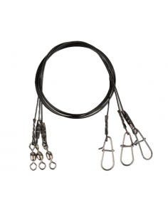 SG Black7 Trace 30cm 0.45mm 11kg Swivel/Needle Snap 3pcs