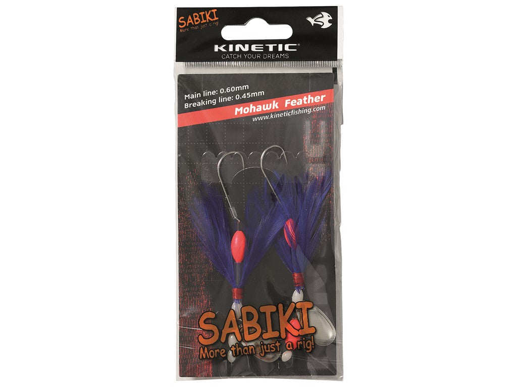 Sabiki Mohawk Feather Rig - Blue 0,60mm