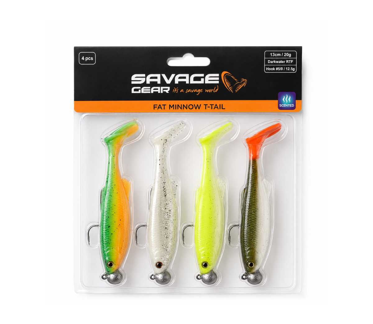 Savage Gear Fat Minnow T-Tail RTF Dark Water Mix