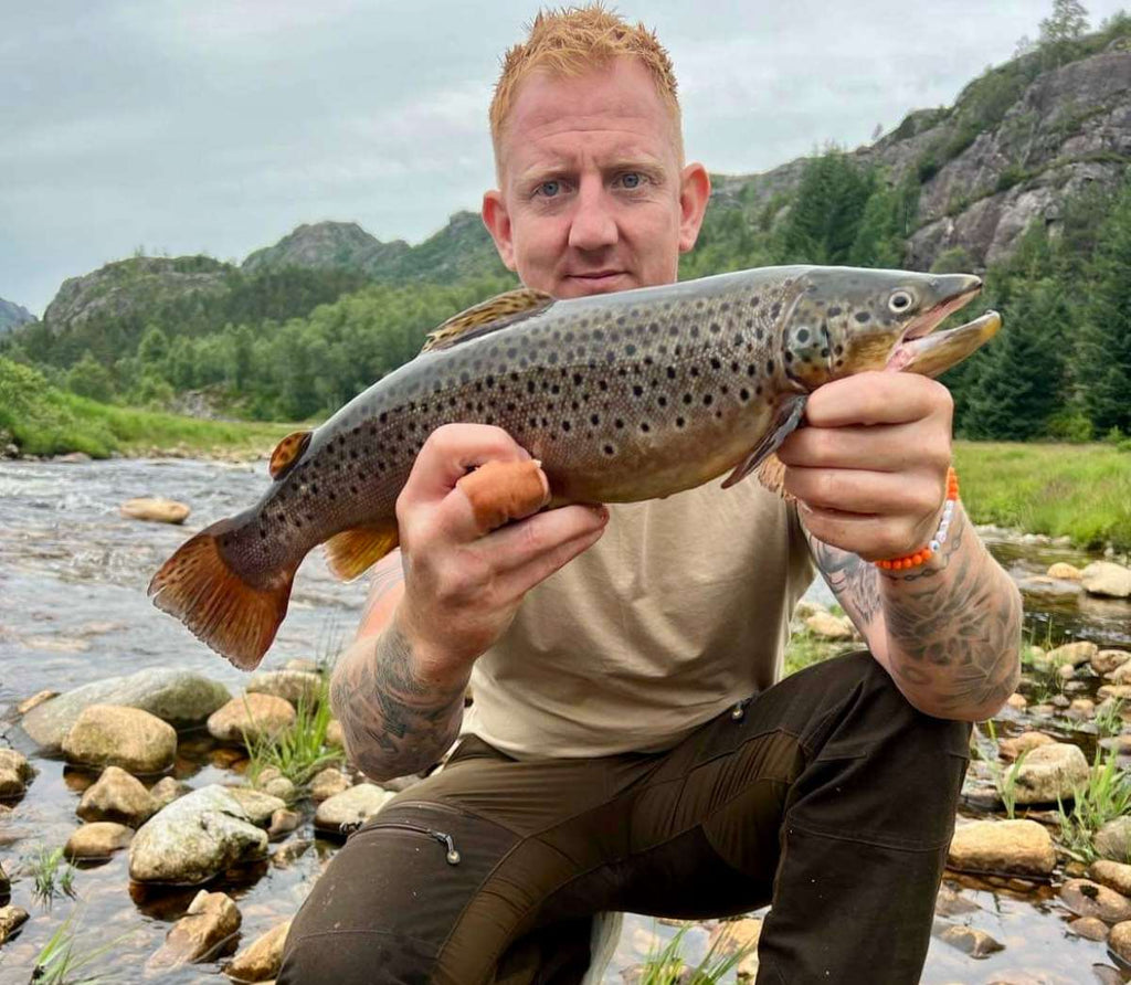 Ferdig ørret stangsett med snelle, sene og 2 sluker