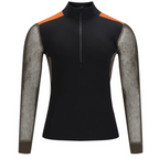Aclima WoolNet Hybrid Mockneck M's Jet Black/Tarmac/Gold Flame