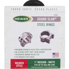 Weaver Steel Rings 1" Medium Matte