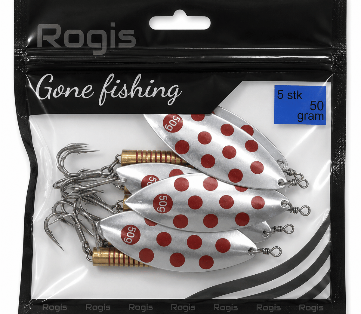 Rogis Laksespinner 50g 5-pk